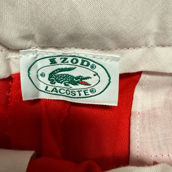 Lacoste Vibrant Red Shorts with Button Detail - Picture 6 of 6